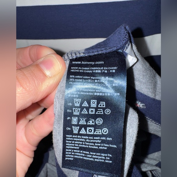 🔥NWT Tommy Hilfiger Striped Dress XS Navy White - Picture 5 of 6